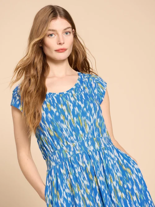Darcie Maxikleid aus Jersey - Blue Pr - 52/R Bild 3