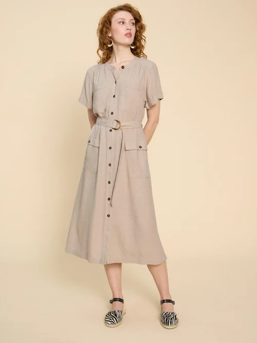 Blusenkleid Hazel aus Leinenmischung - Lgt Nat - 52 Bild 2