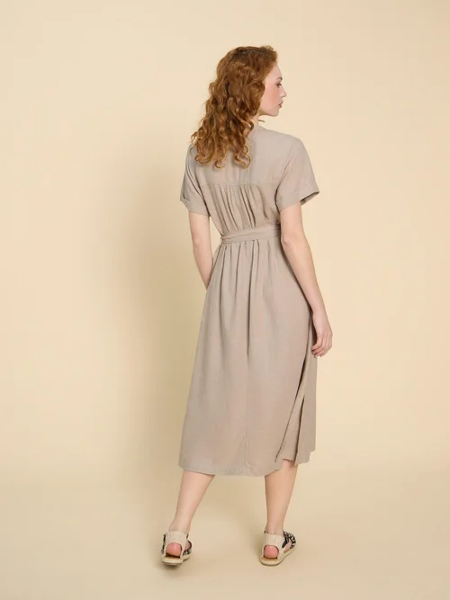 Blusenkleid Hazel aus Leinenmischung - Lgt Nat - 52 Bild 4