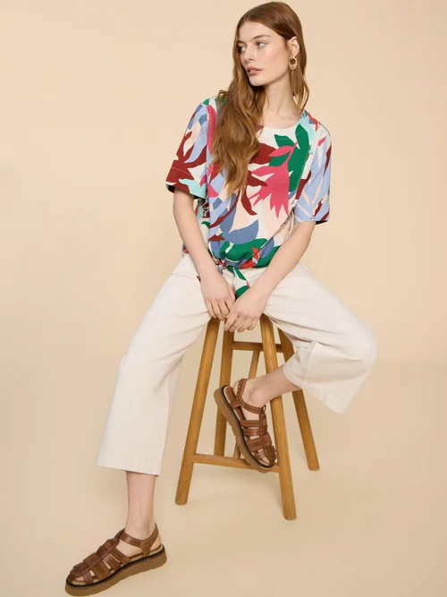 Sara Top mit Bindesaum - White Pr - 52 Bild 2