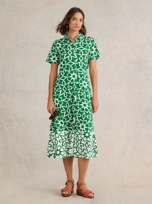 Rua Blusenkleid aus Jersey - Green Pr - 52/R Bild 2