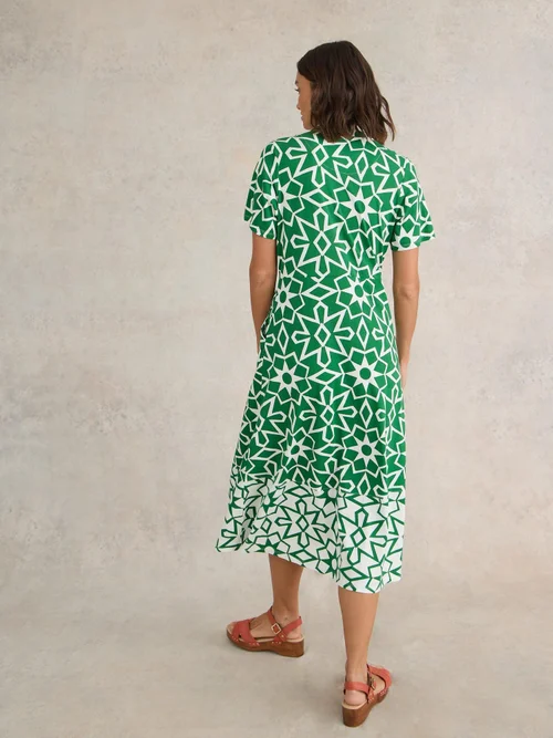 Rua Blusenkleid aus Jersey - Green Pr - 52/R Bild 4