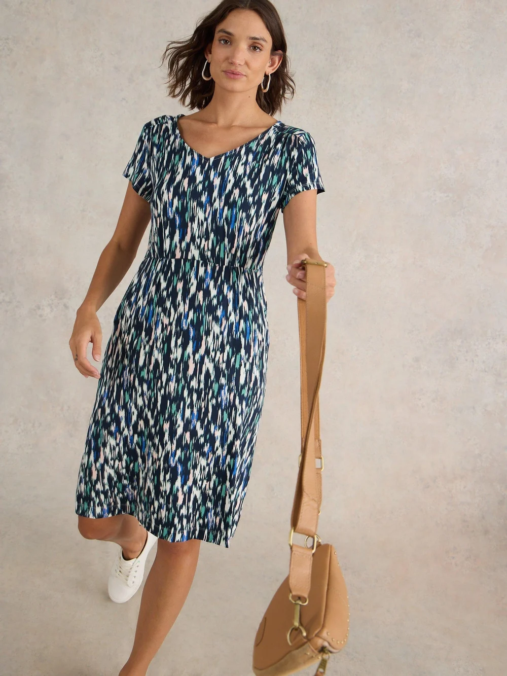 Tallie EcoVero Jerseykleid - Navy Multi - 50/R Bild 1