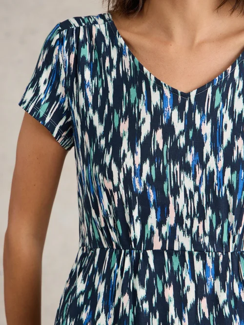 Tallie EcoVero Jerseykleid - Navy Multi - 50/R Bild 3