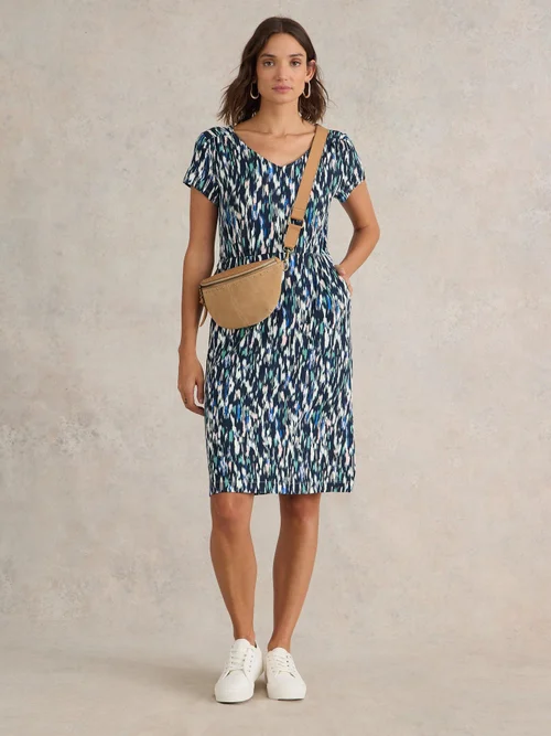 Tallie LENZING™ ECOVERO™ Jerseykleid - Navy Multi - 52/R Bild 2