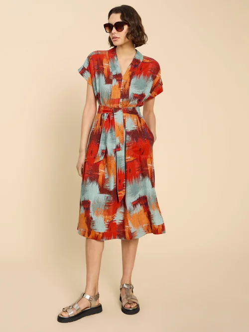 Kleid Marianne aus Leinenmischung - Orange Pr - 50/R Bild 1