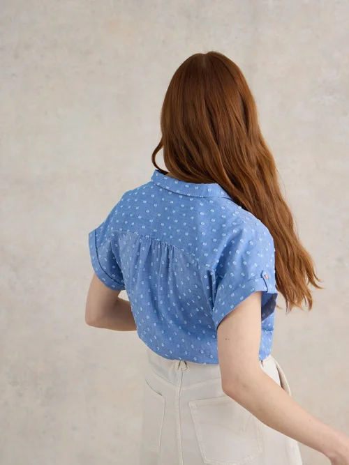 Bluse Ellie aus Bio-Baumwolle - Blue Mlt - 52 Bild 4