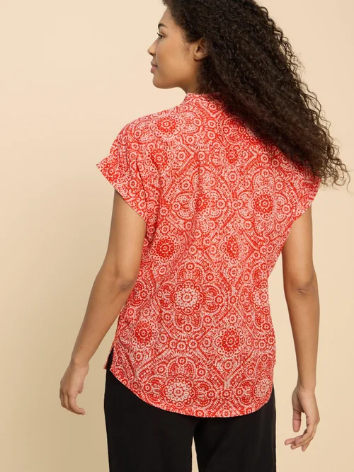 Bluse Ellie aus Bio-Baumwolle - Orange Pr - 42 Bild 4
