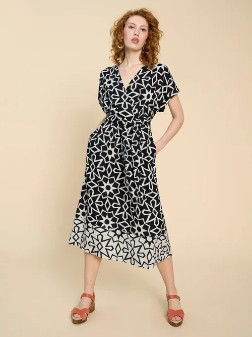 Wickelkleid Sophie aus Leinenmischung - Blk Pr - 50 Bild 3