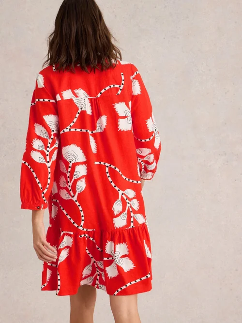 Kleid Otto aus Leinenmischung - Orange Pr - 52 Bild 4