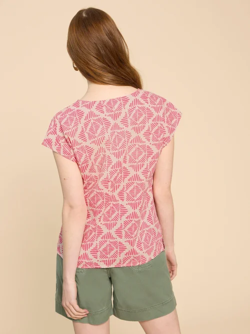 Ärmellose Bluse Rae aus Bio-Baumwolle - Pink Pr - 52 Bild 4