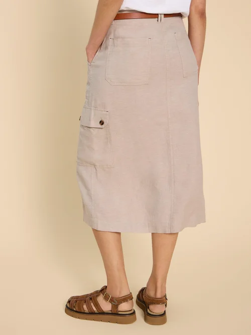 Rock Arabella aus Leinenmischung - Lgt Nat - 52 Bild 4