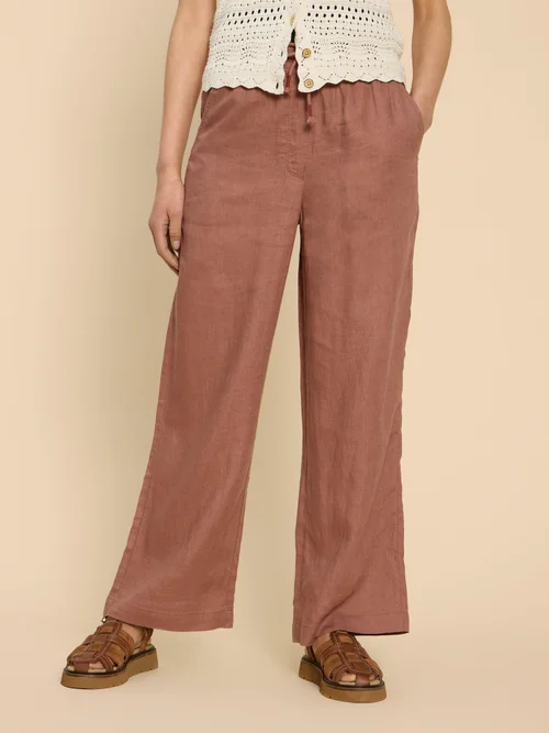 Weite Leinenhose Belle - Dark Tan - 52/R Bild 3