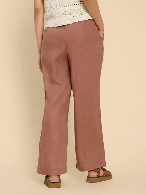 Weite Leinenhose Belle - Dark Tan - 52/R Bild 4