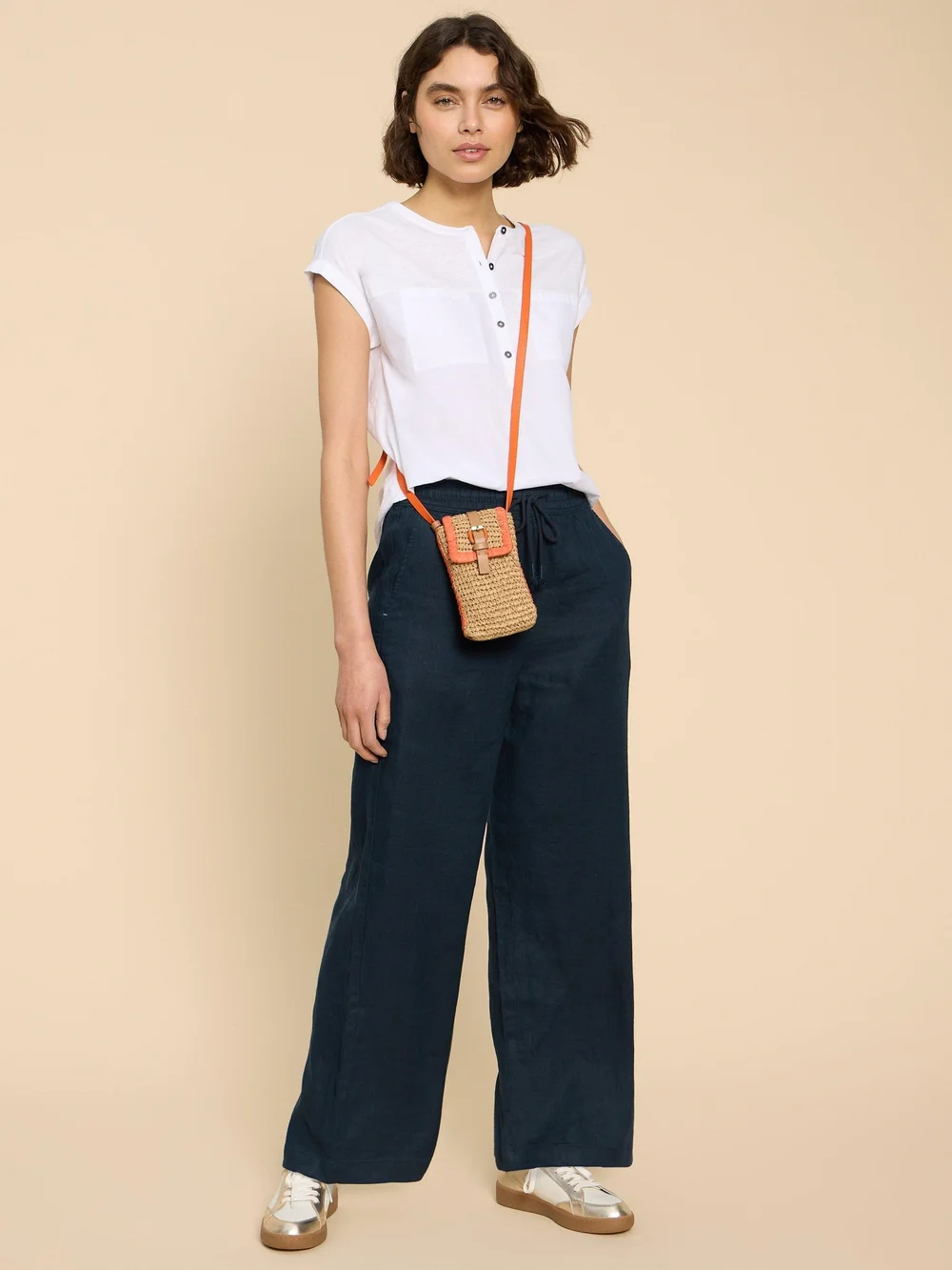 Weite Leinenhose Belle - Dark Navy - 52/R Bild 1