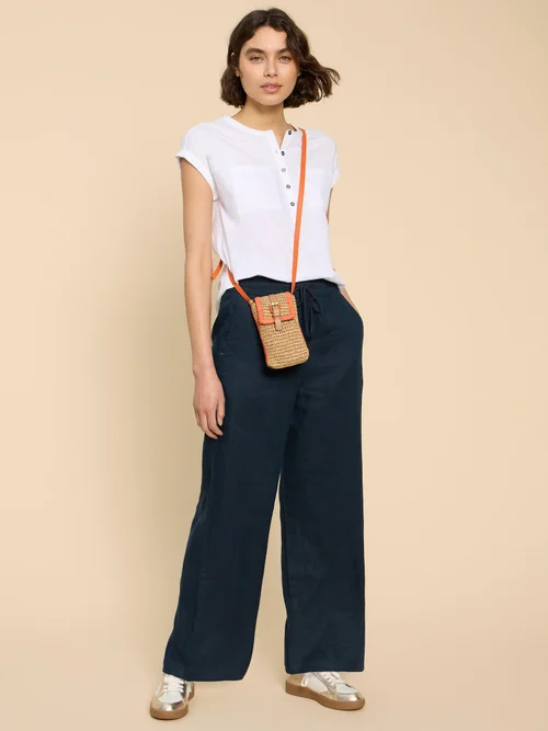 Weite Leinenhose Belle - Dark Navy - 52/R Bild 1