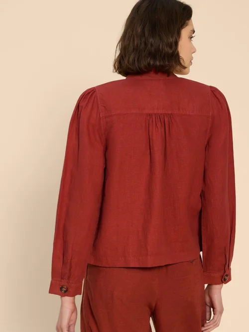 Leinenjacke Delilah - Dk Red - 52 Bild 4