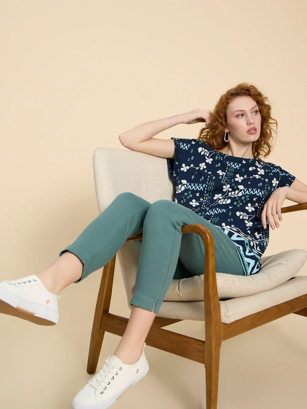 Knöchellange Jegging Janey - Mid Teal - 52/R Bild 1