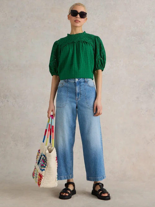 7/8-Jeans Tia mit weitem Bein - Mid Denim - 52/R Bild 2