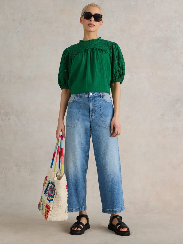 7/8-Jeans Tia mit weitem Bein