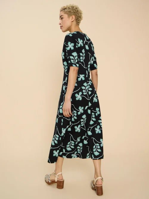 Midikleid Megan aus Jersey - Blk Mlt - 52/R Bild 4