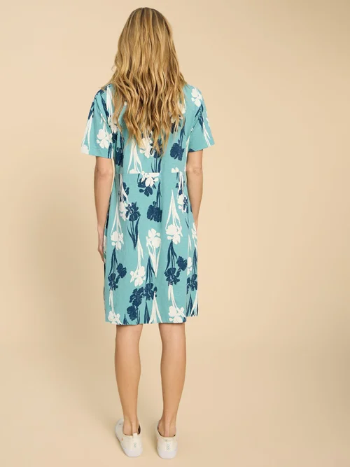 Jerseykleid Tammy aus Baumwolle - Teal Pr - 52 Bild 4