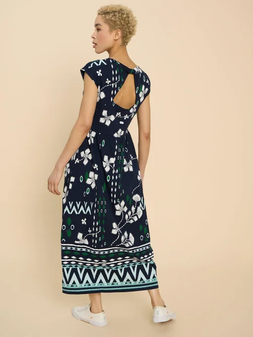 Jerseykleid Addison aus Baumwolle - Navy Pr - 52/R Bild 4