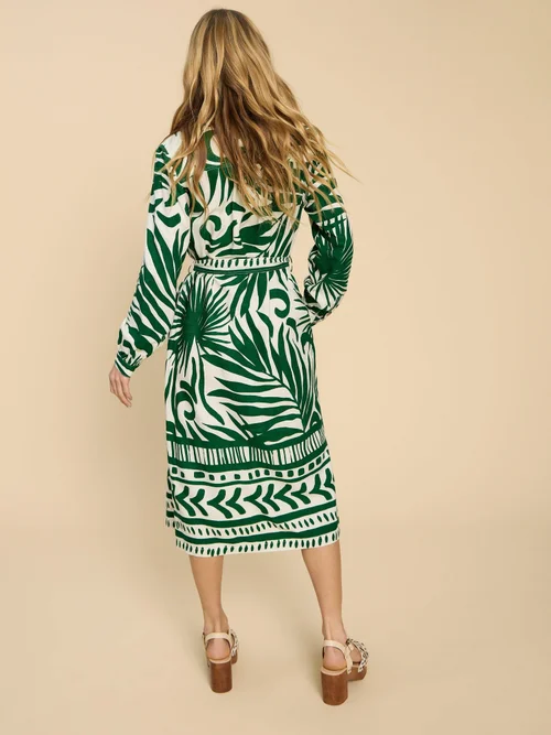 LENZING™ ECOVERO™ Blusenkleid Toni - Green Pr - 44/R Bild 4
