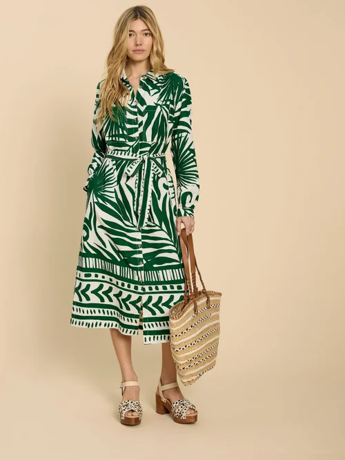 LENZING™ ECOVERO™ Blusenkleid Toni - Green Pr - 44/R Bild 2