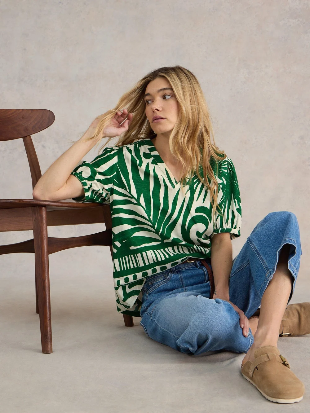 Elisa LENZING™ ECOVERO™ Bluse - Green Pr - 52 Bild 1