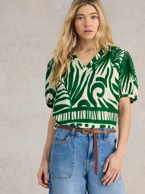 Elisa LENZING™ ECOVERO™ Bluse - Green Pr - 52 Bild 3