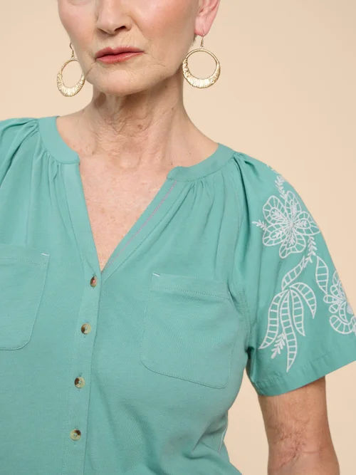 Daisy Raglanbluse - Mid Teal - 52 Bild 3