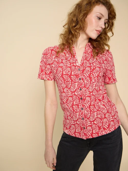 Penny Jerseybluse mit Taschen - Red Pr - 52 Bild 3