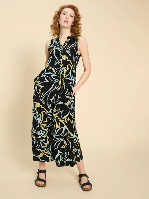 Sonia Maxikleid aus Jersey - Blk Pr - 52/R Bild 1