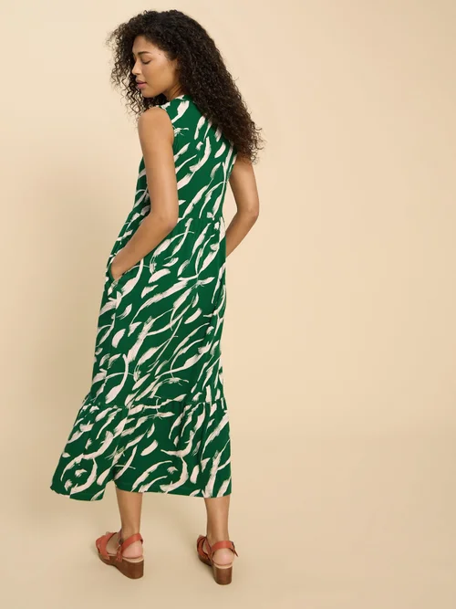 Sonia Maxikleid aus Jersey - Green Pr - 52/R Bild 4