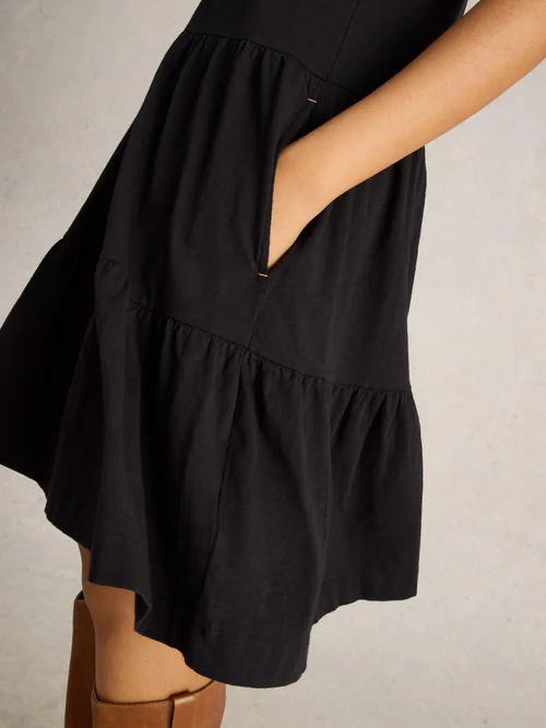 Clara Jerseykleid aus Baumwolle - Pure Blk - 52 Bild 3
