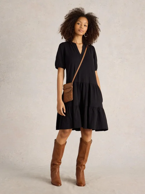 Clara Jerseykleid aus Baumwolle - Pure Blk - 52 Bild 2