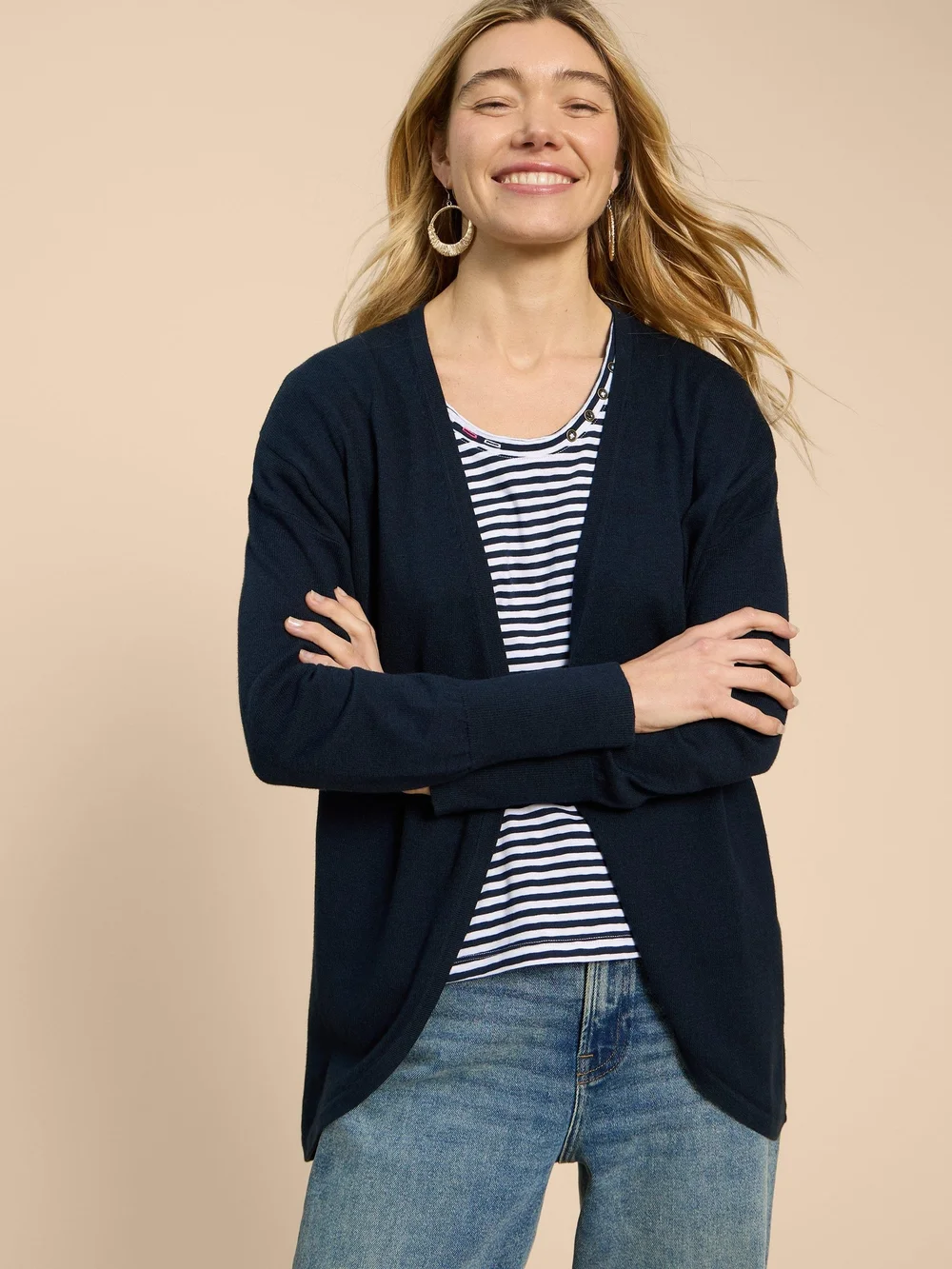 Leah Lange Strickjacke - Dark Navy - XL Bild 1