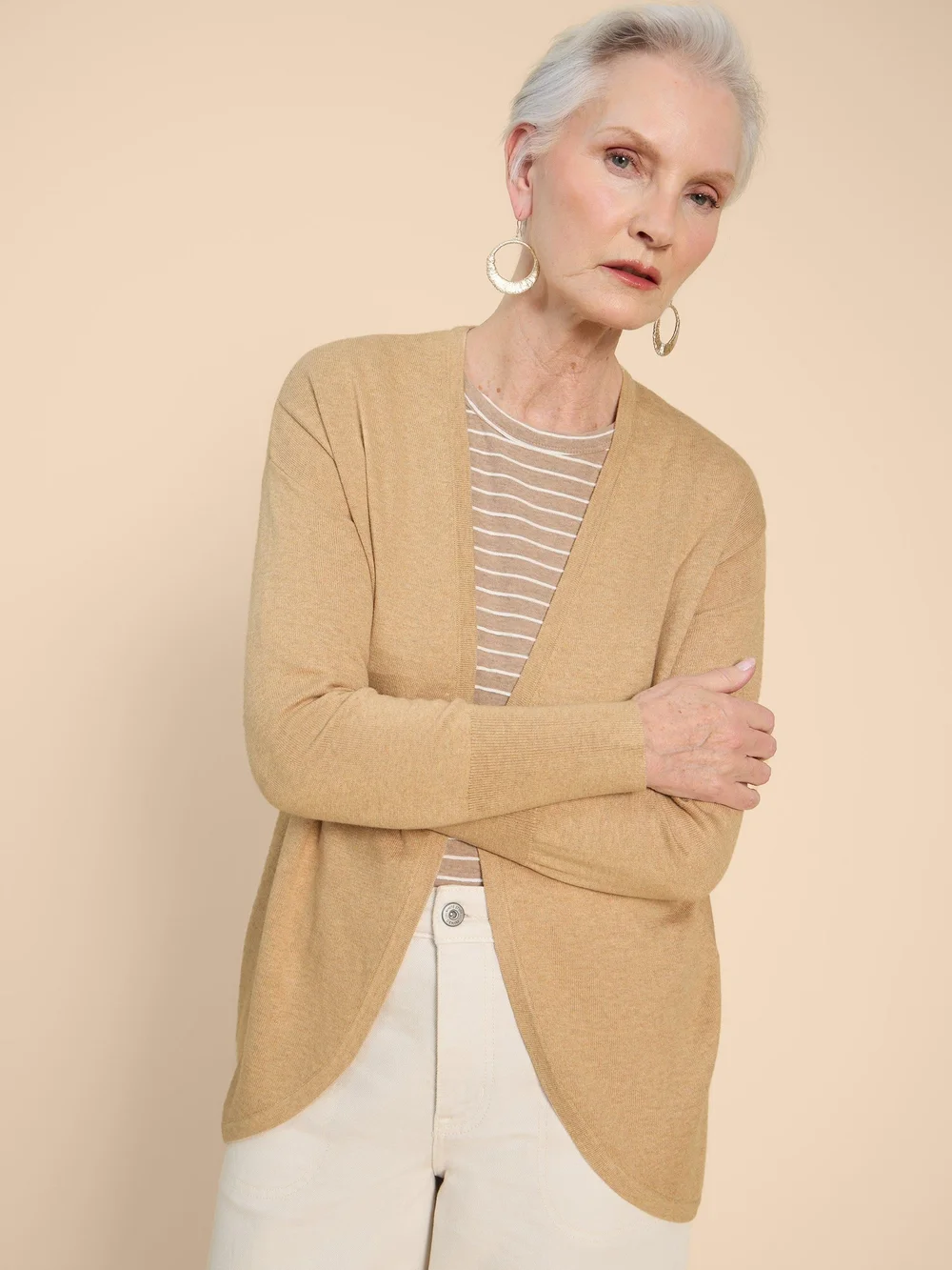Leah Lange Strickjacke - Lgt Nat - XL Bild 1