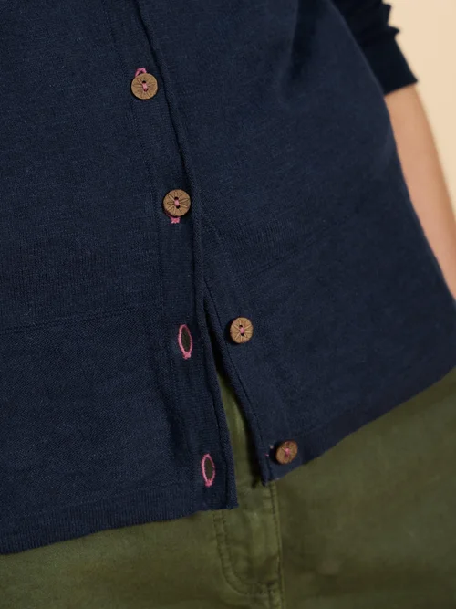 Naria Strickjacke mit V-Ausschnitt - Dark Navy - 52 Bild 2