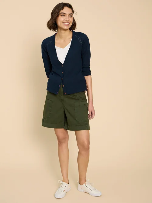 Naria Strickjacke mit V-Ausschnitt - Dark Navy - 52 Bild 3