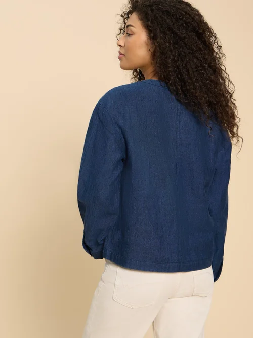 Adele Leinenjacke - Dark Navy - 44 Bild 4