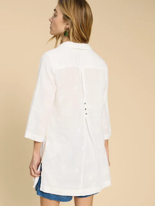 Blaire Leinentunika - Nat White - 52/R Bild 4