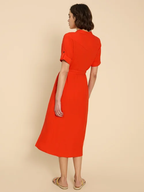 Beth Blusenkleid aus Leinenmischung - Brt Orange - 52 Bild 4