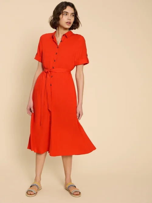 Beth Blusenkleid aus Leinenmischung - Brt Orange - 52 Bild 2