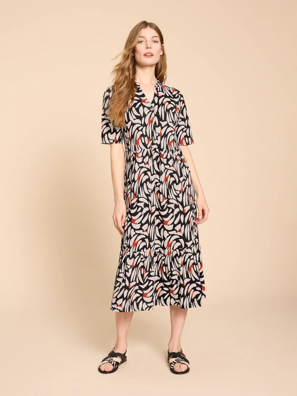 Naya Jerseykleid - Blk Mlt - 52/R Bild 1