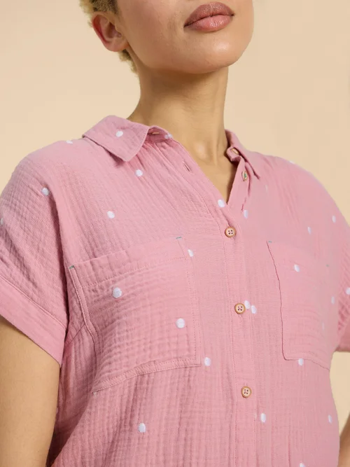 Bluse Emma aus Doppeltuch - Pink Mlt - 52 Bild 3