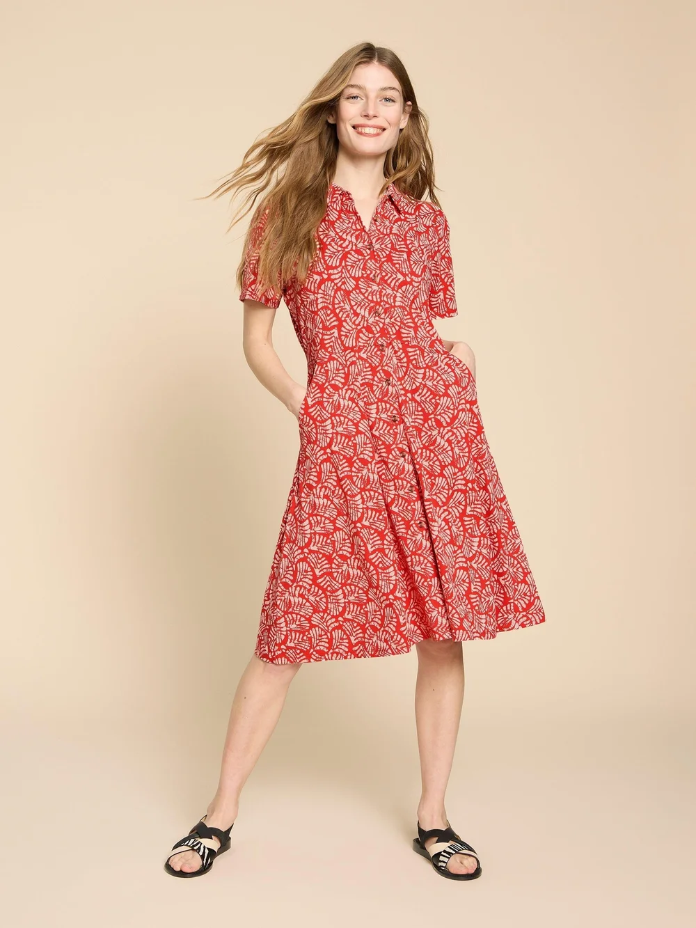 Ria Blusenkleid aus Jersey - Red Pr - 52 Bild 1