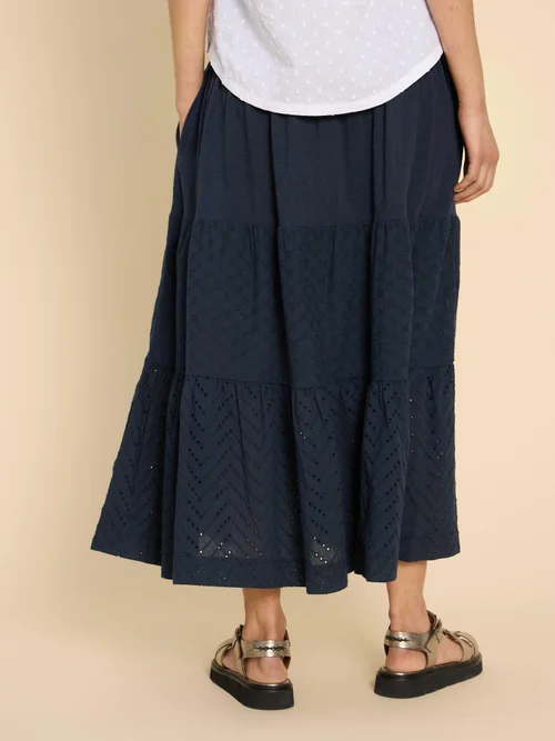 Maxirock Marissa mit Stickerei - Dark Navy - 52/R Bild 4