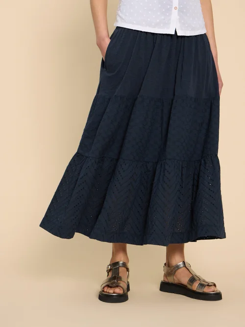 Maxirock Marissa mit Stickerei - Dark Navy - 52/R Bild 3